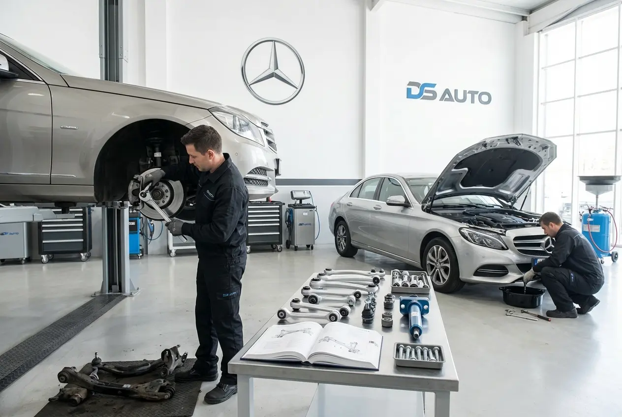 Диагностика и ремонт передней и задней подвески Mercedes в Жуковском - автосервис DS Auto

